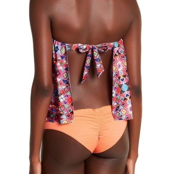 Eco peace by aqua green NWT sweetheart bikini tankini geometric top size medium - Picture 2 of 6